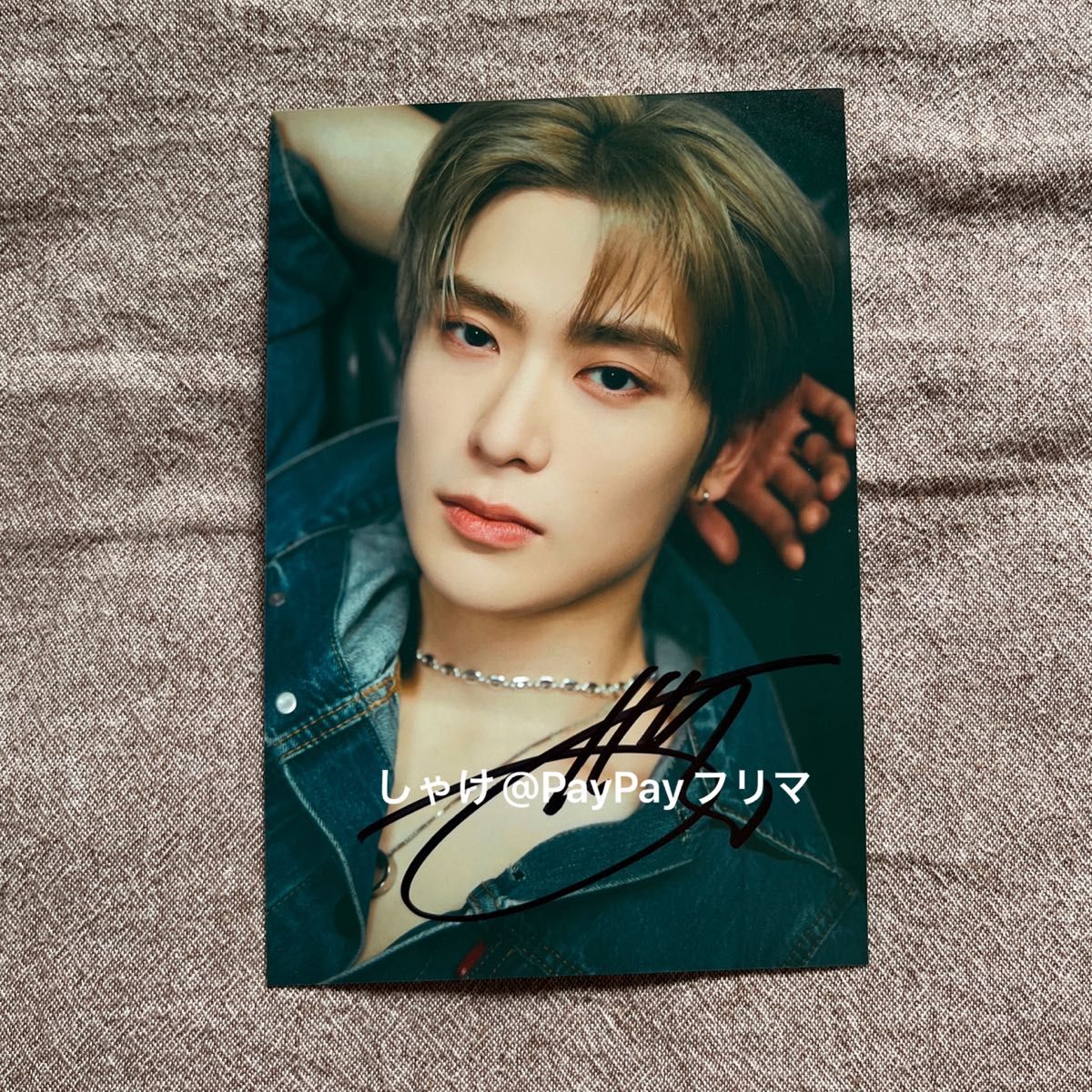 TXT LINEMUSIC 直筆サイン 生写真 テヒョン TXT 直筆サイン LINEMUSIC