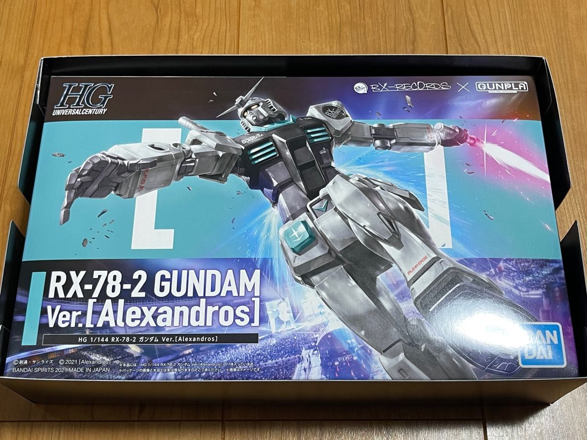 未開封 閃光 CD HG 1/144 RX-78-2 ガンダム [Alexandros]」ガンプラ