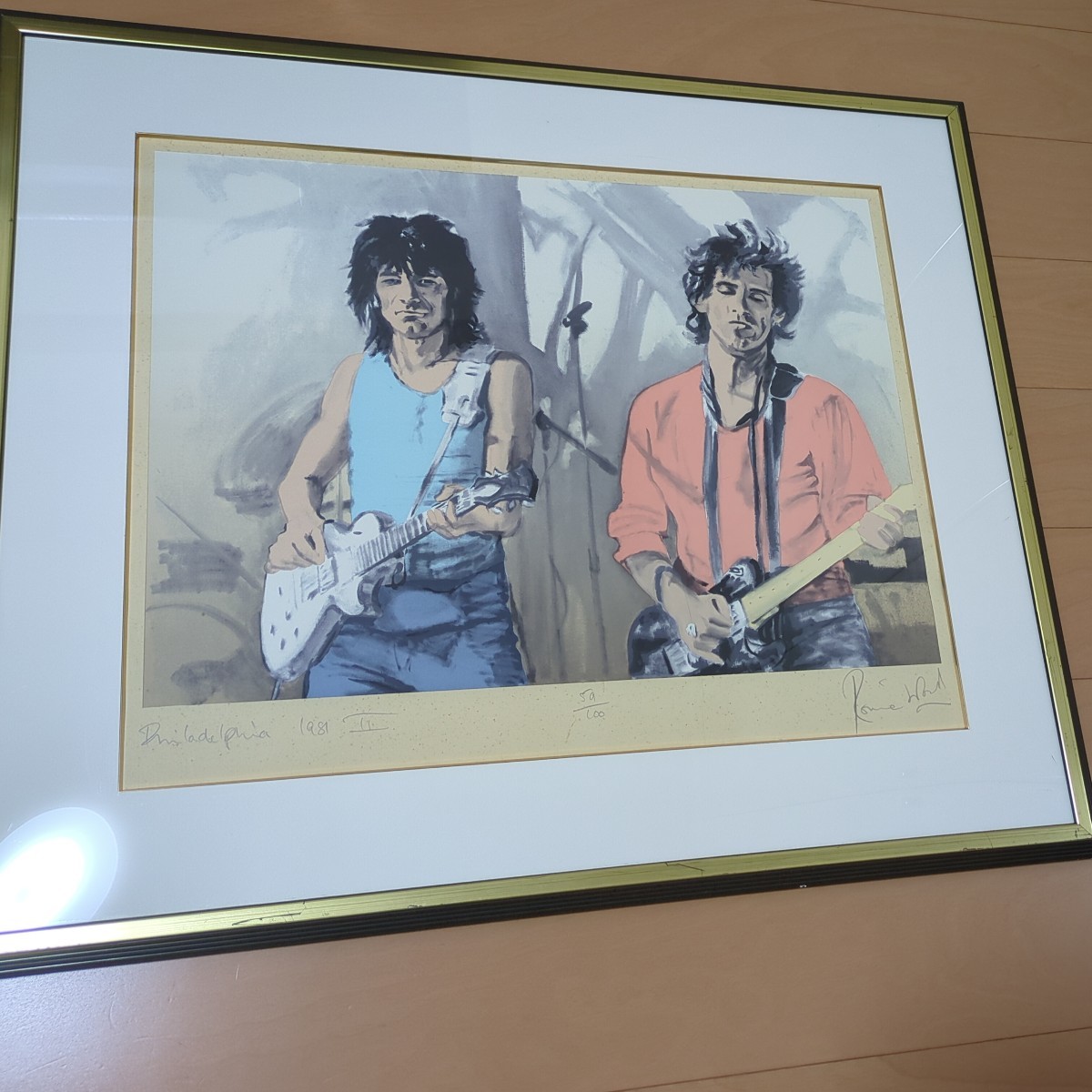 ロン・ウッド（ローリングストーンズ）リトグラフ