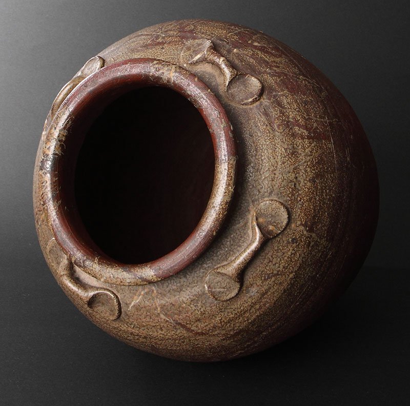 委託HK◇桃山時代 古備前四耳長壷 「ト」窯印肩に