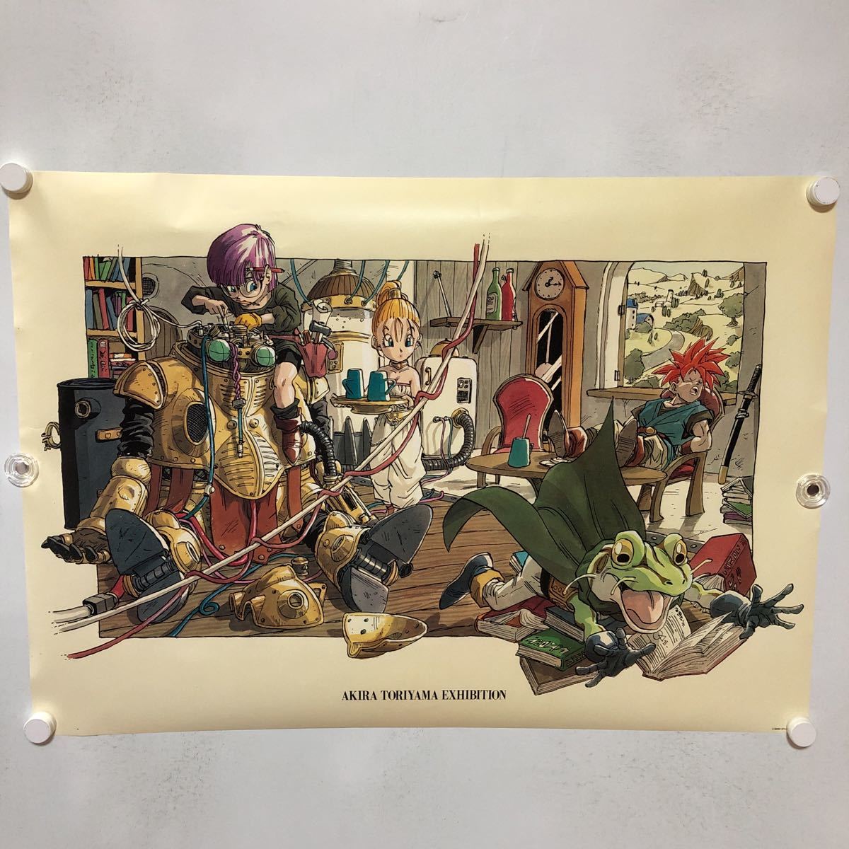 鳥山明の世界展】クロノトリガー ドラゴンクエスト B2ポスター 額付き