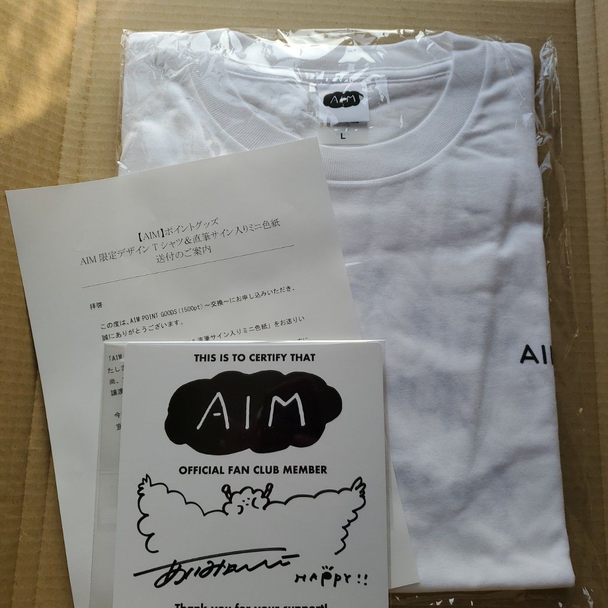 あいみょん ファンクラブ Tシャツ サイン入りミニ色紙｜Yahoo!フリマ