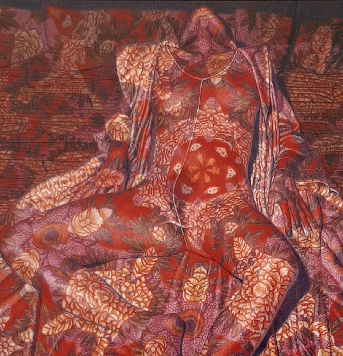 稲垣考二「美顔」1987年作 肉筆 油彩 キャンバス S20号 額装 稲垣考二