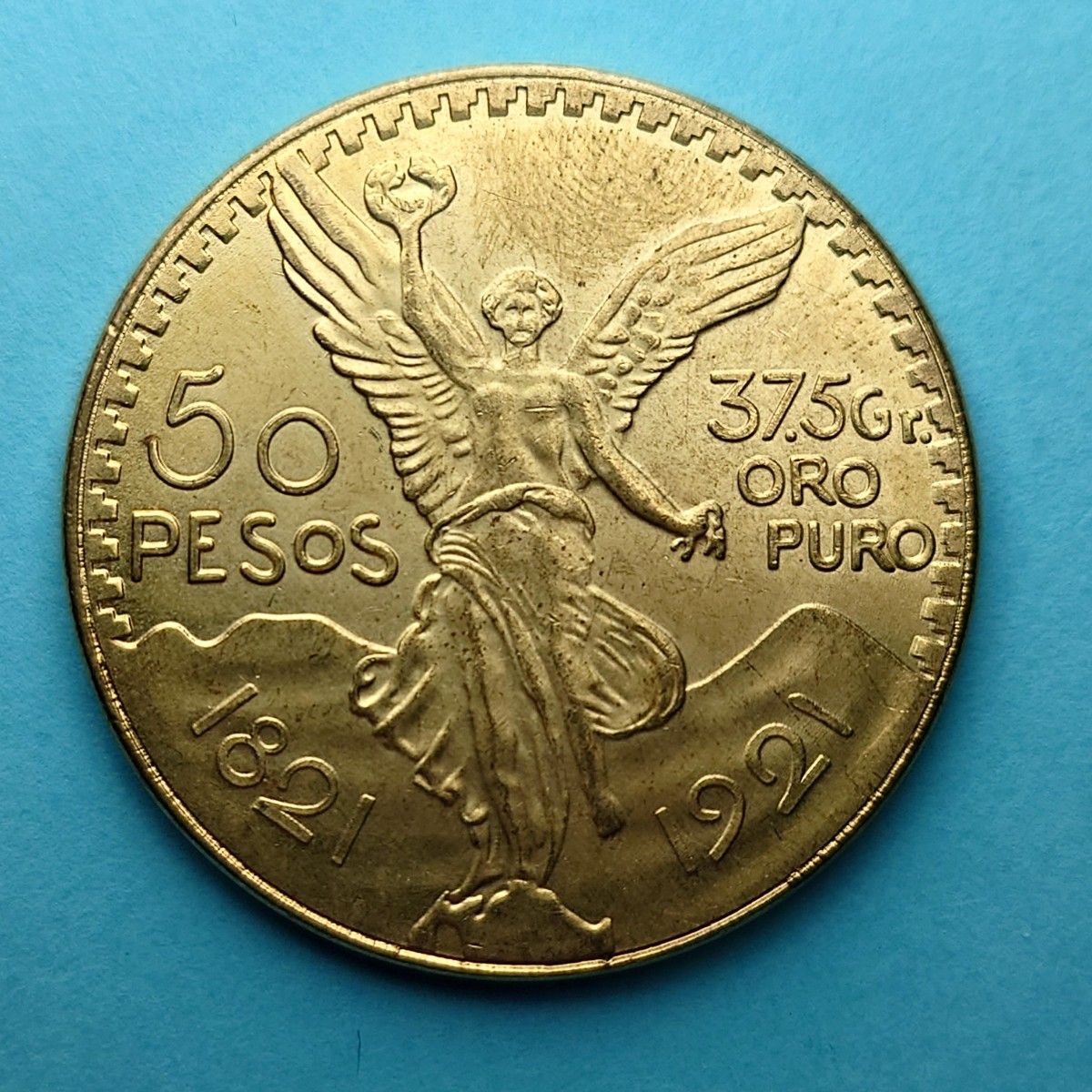 古銭メキシココイン勝利の女神50ペソ金貨1821／1921詳細不明