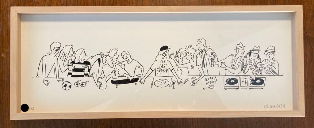 額付き】長場雄 Yu Nagaba The Last Supper ポスター 長場雄「The Last