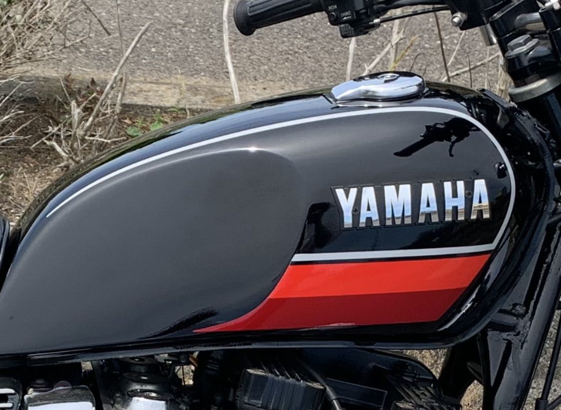 新品 ヤマハ XJ400D 純正タイプ タンク エンブレム シルバー クローム