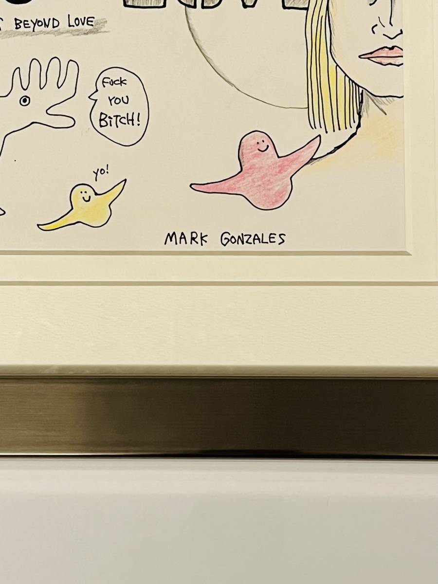 mark gonzales マークゴンザレス Gonz 原画 1点もの 額