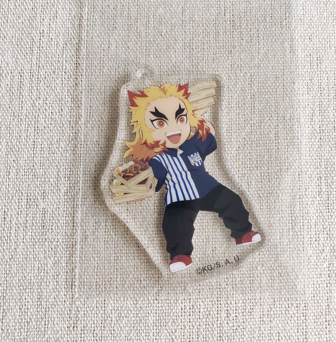 新品】鬼滅の刃 LAWSON 煉獄杏寿郎 アクリルキーホルダー ラバー