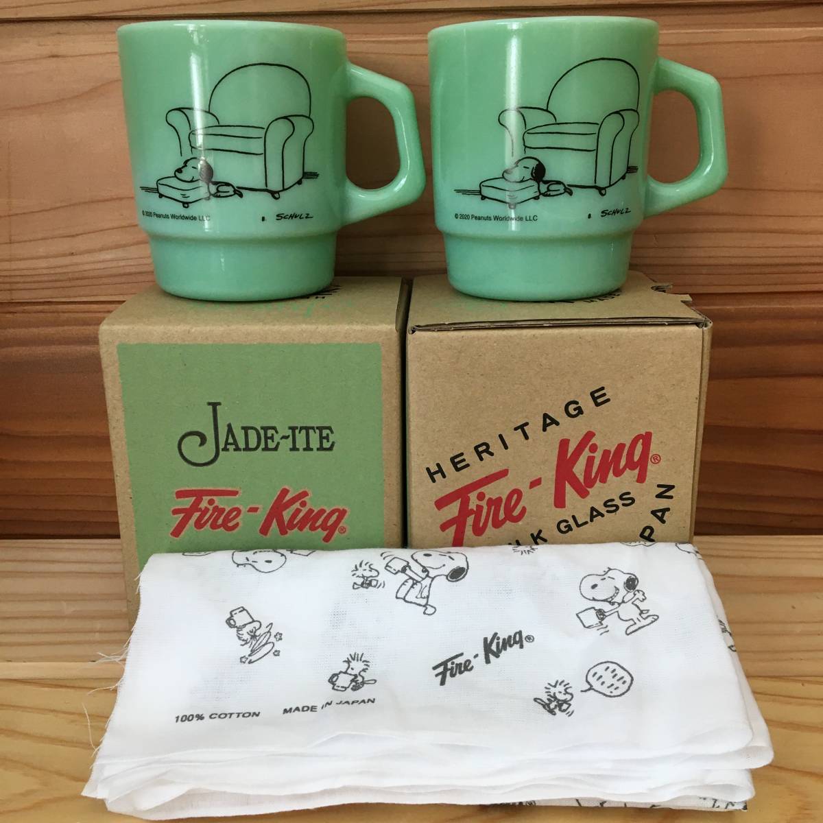 スヌーピー ミュージアム♡Fire 販売 king スタッキングマグカップ 2個