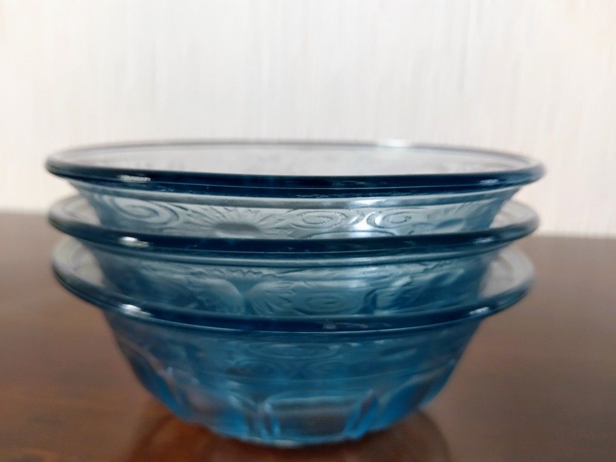 大正ロマン 昭和レトロ かき氷カップ ガラス器 3セット アンティーク