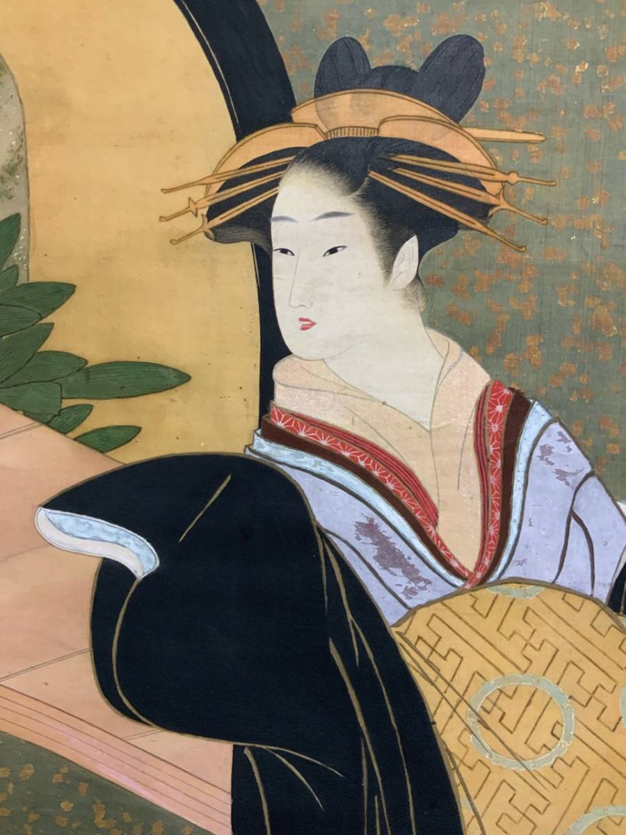 喜多川歌麿先生の「美人画」掛軸お譲りします！ 喜多川歌麿先生の