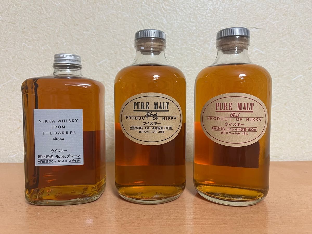 蒸溜所限定 ピュアモルトブラック 1本とフロムザバレル 2本 ミニボトル