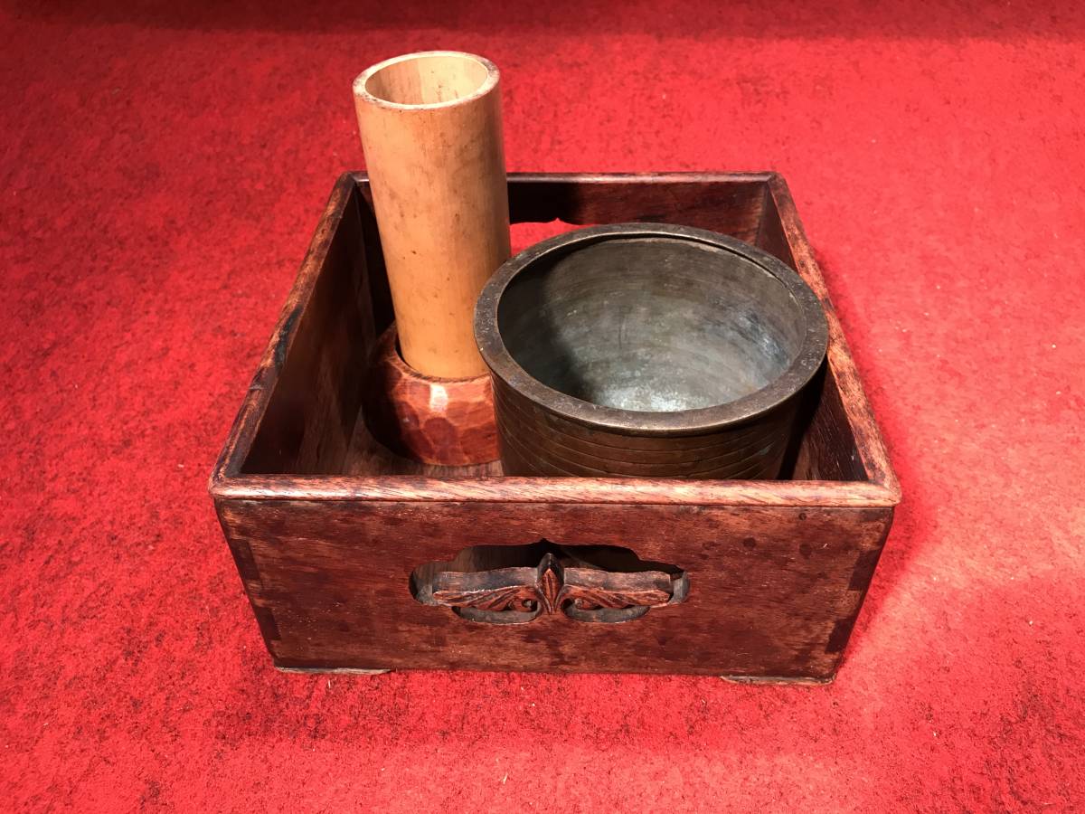 ☆アンティーク・レトロ工芸品・煙草盆(たばこぼん)・喫煙具・キセル