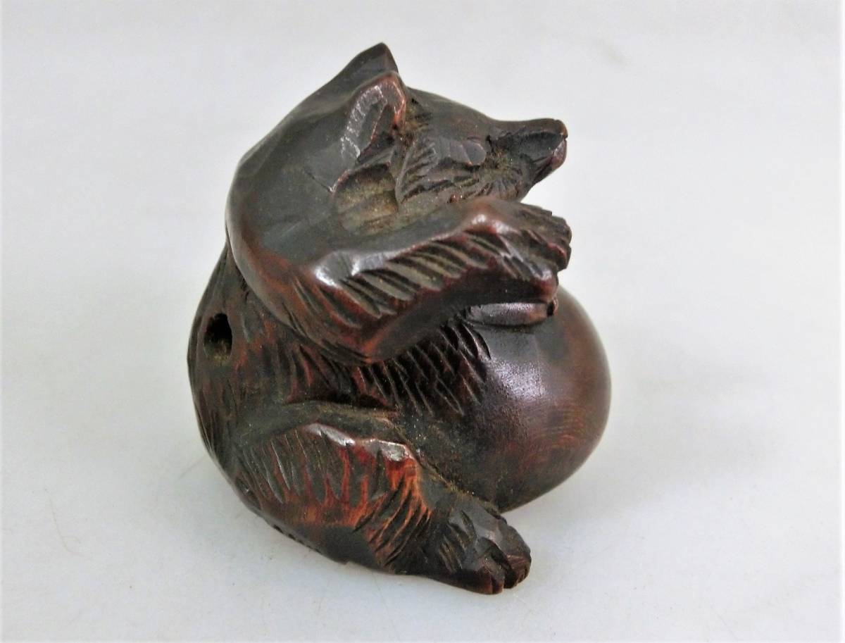 極上浮世絵根付 天然素材アンティーク骨董 飾り物古美術置物細密細工