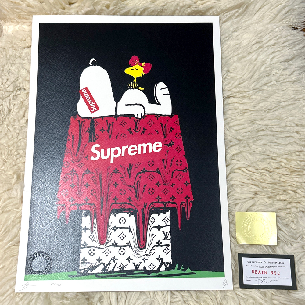 DEATH NYC】Snoopy ×Supreme世界限定100枚 DEATH NYC】Snoopy ×Supreme