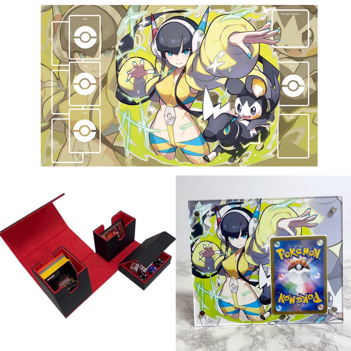 はっちcs プレイマット 新作 スリーブ デッキケース 上位賞 3点セット