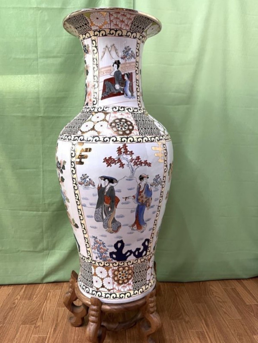 薩摩焼 花瓶 壺 飾り壷 共箱 骨董品