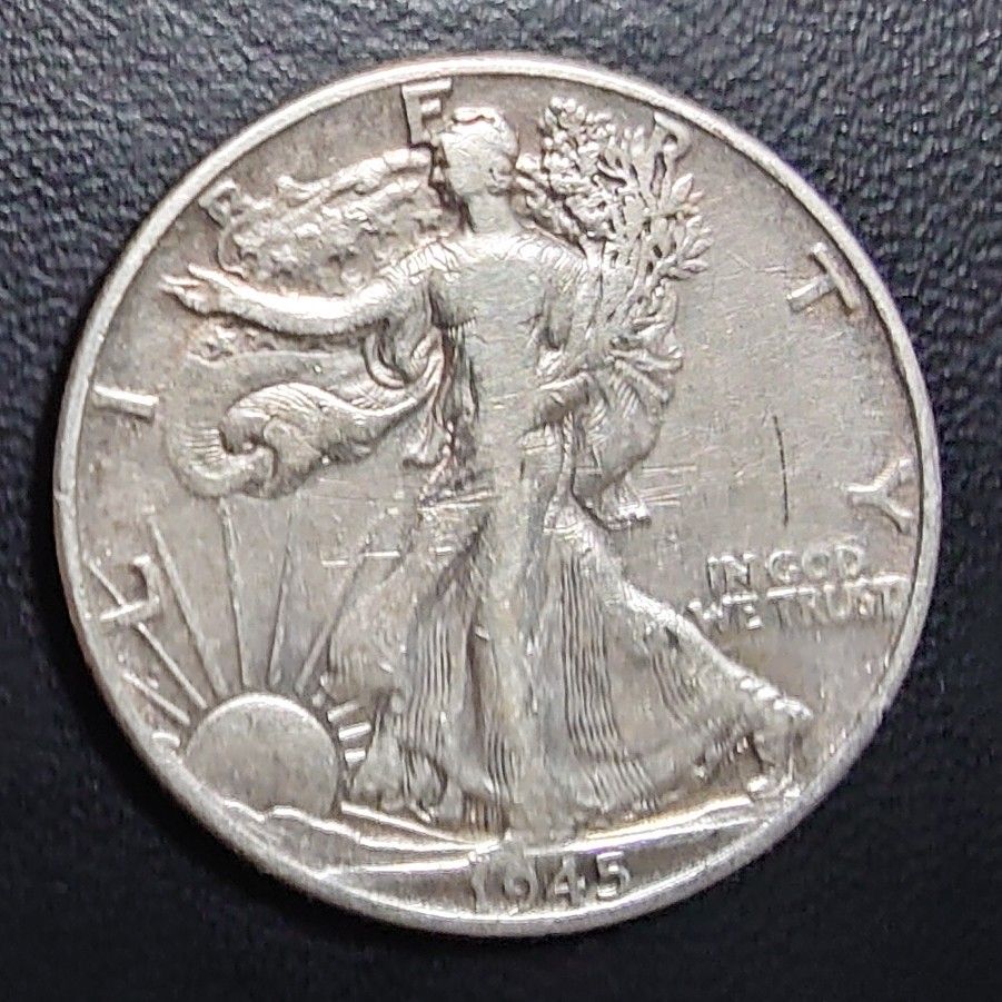 1945年アメリカ銀貨 ウォーキングリバティ ハーフダラー silver900
