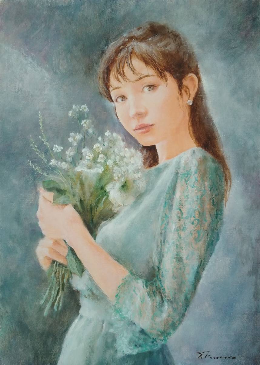 黒川達也 ☆真作「スィーニュ」油彩4F 師・宮永岳彦