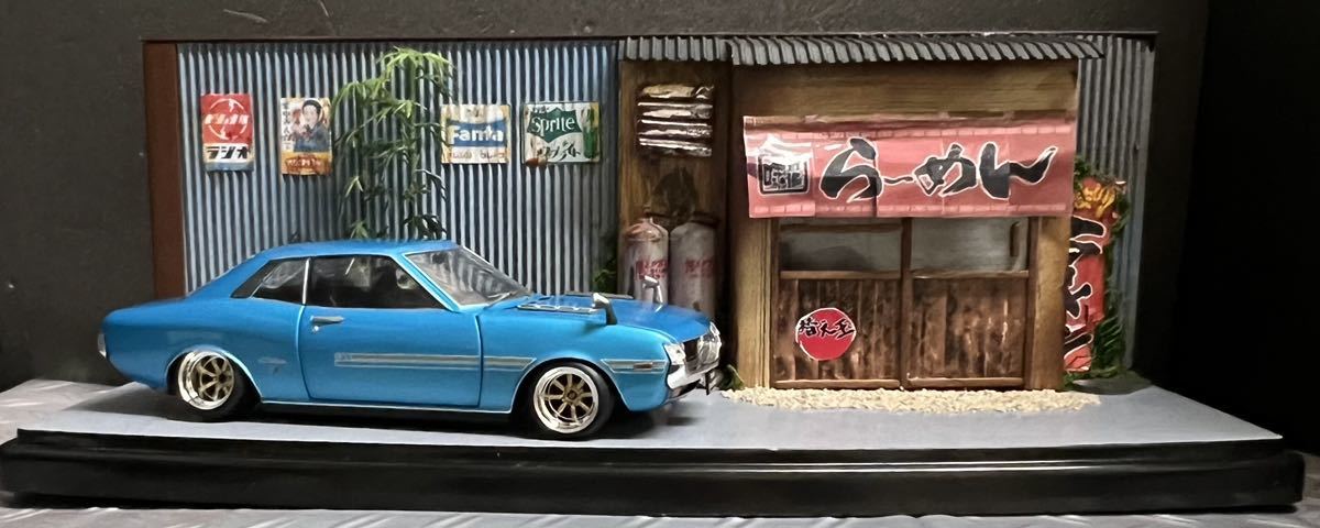 国産名車 1/24 トヨタ マークⅡ ブタ目 カスタム ガレージ ジオラマ 旧