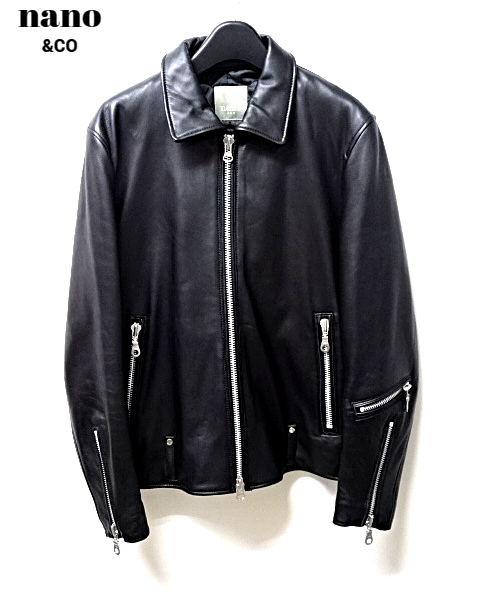 M【nano universe nano &CO SHEEP LEATHER JACKET NUC73L00880SH ナノ