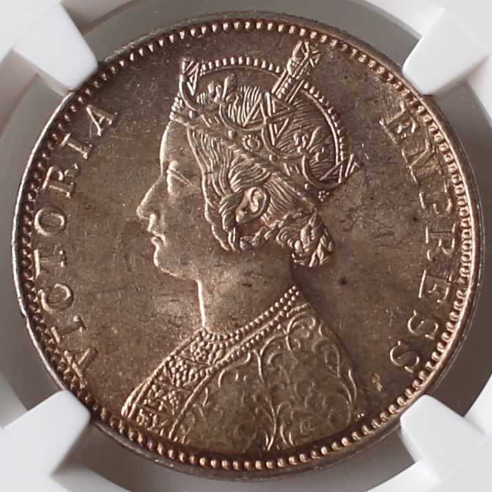 1901年 英国領インド ルピー銀貨PCGS AU58【m031】 AU58】1840年 英領