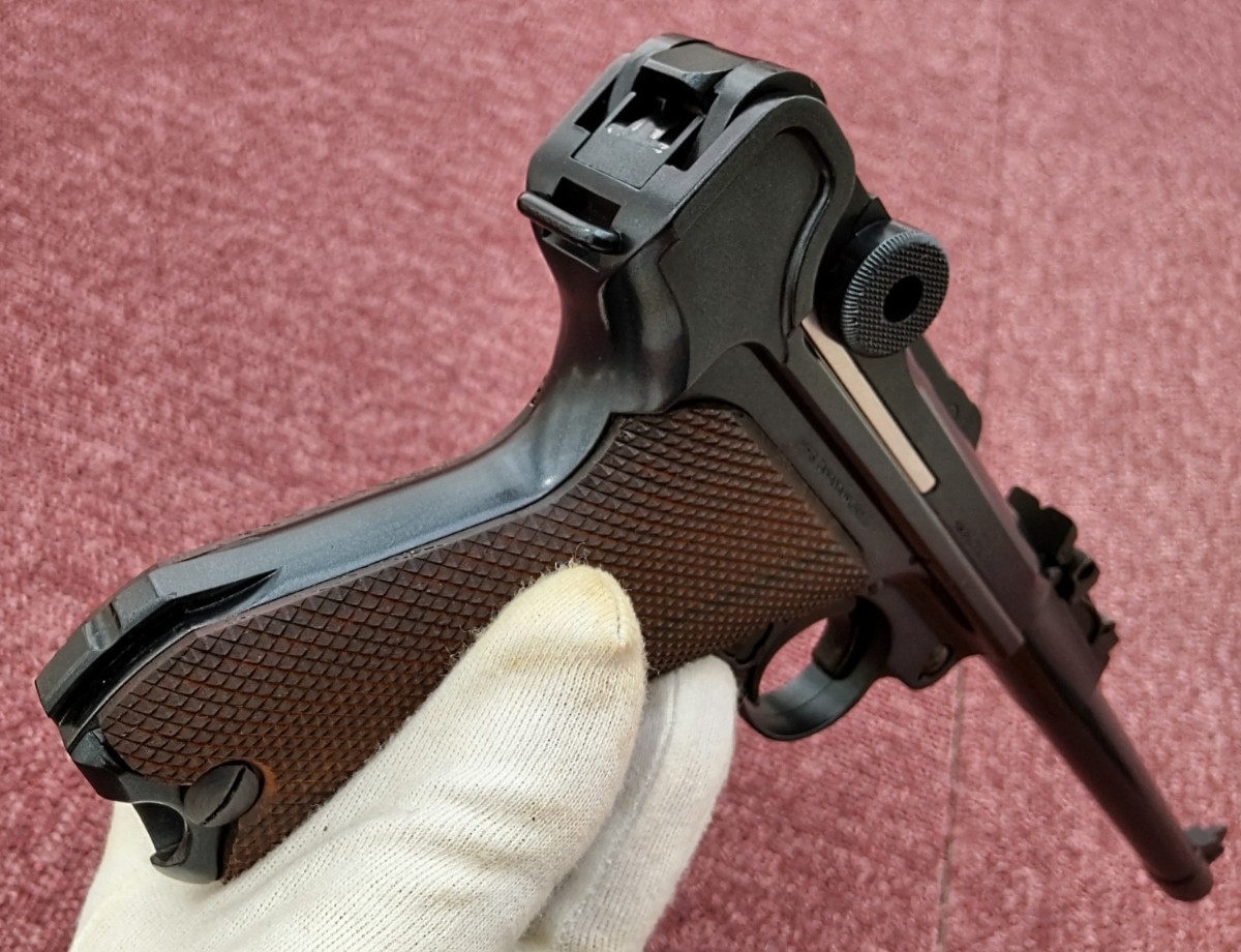 キャロムショット カスタム モリブデンブルー仕上げ ルガーP08 GBB 8in