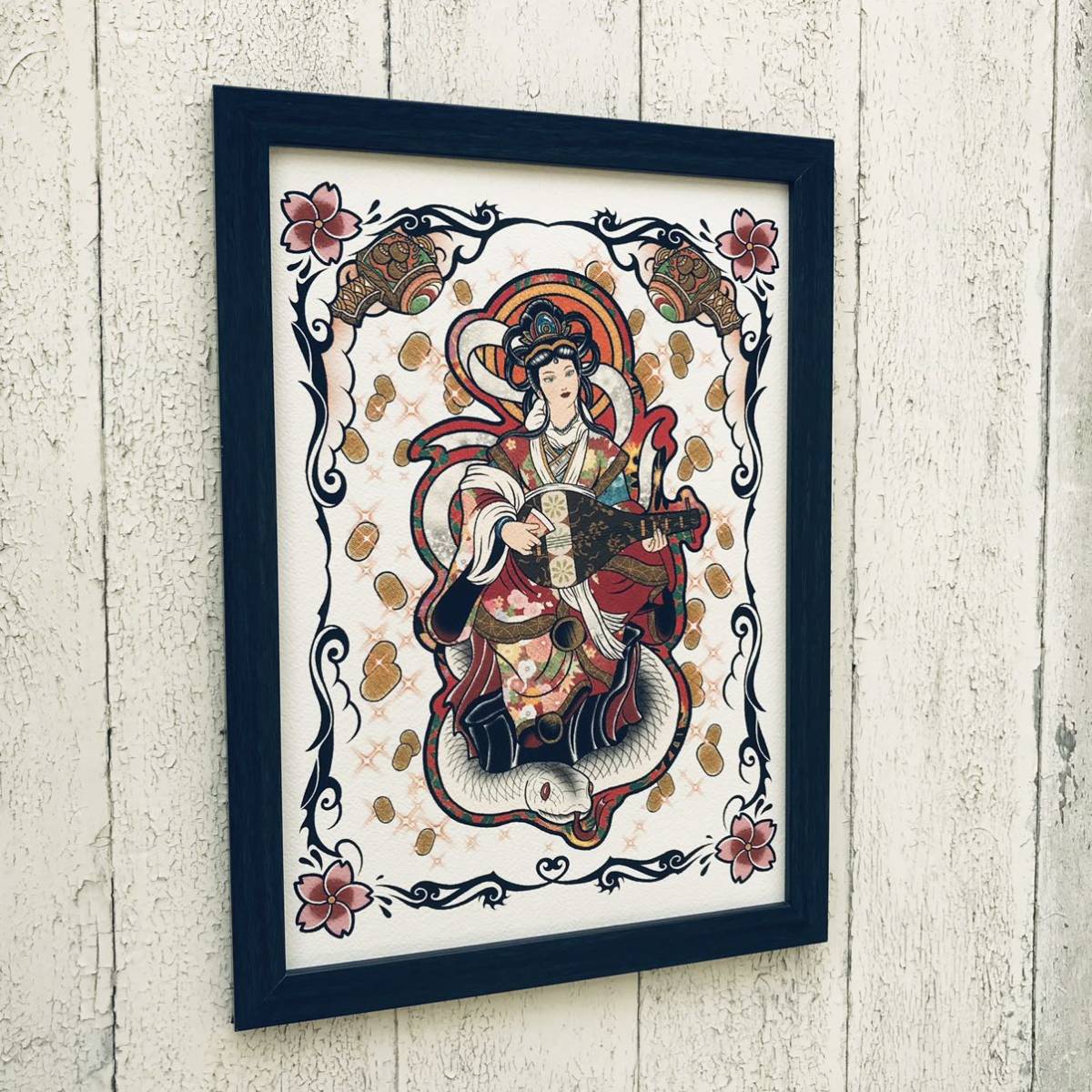 開運 七福神 額 アート 骨董品 水晶画 【公式通販】