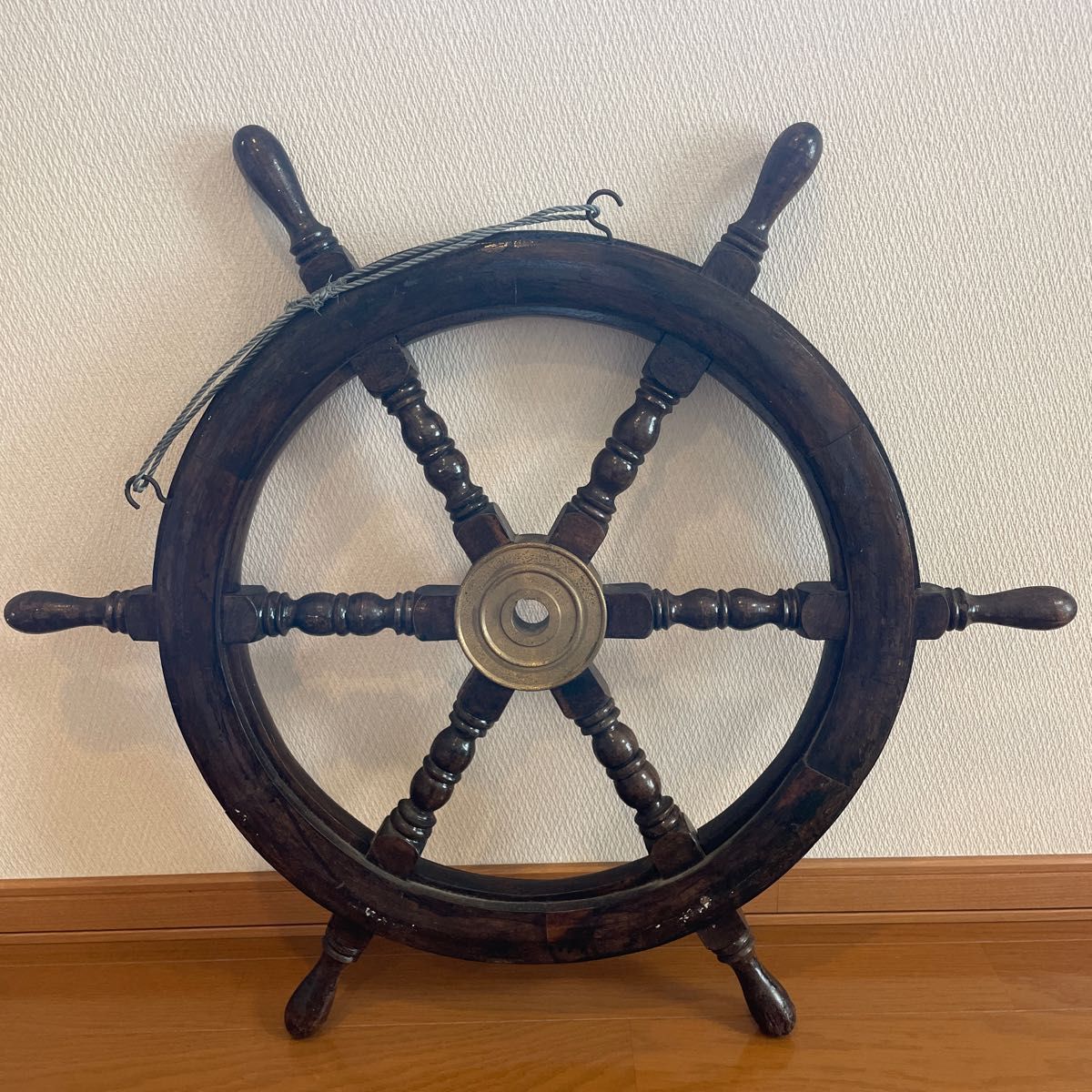 船 ハンドル 舵 操舵輪 インテリア 飾り アンティーク マリン 中古 船