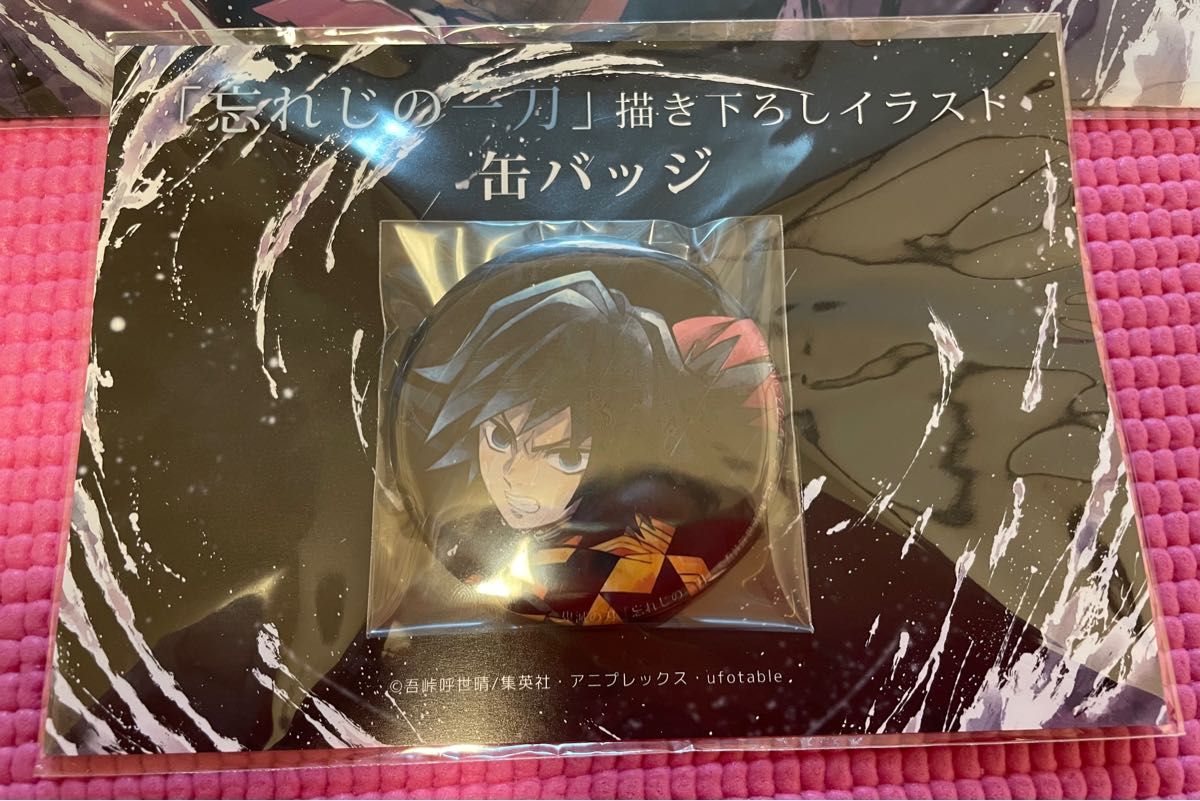 鬼滅の刃 忘れじの一刀 冨岡義勇 A4クリアファイル 缶バッジセット