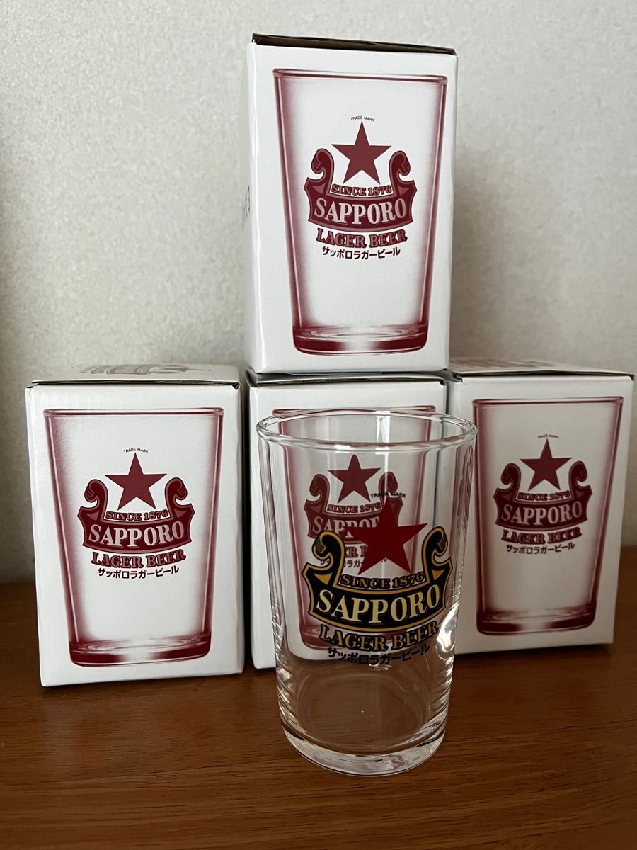赤星 縁日 サッポロラガービール ビアグラス4個｜Yahoo!フリマ（旧