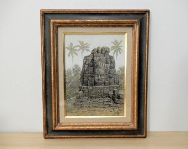 カンボジア アンコールワット遺跡 絵画 油絵 カンボジア アンコール