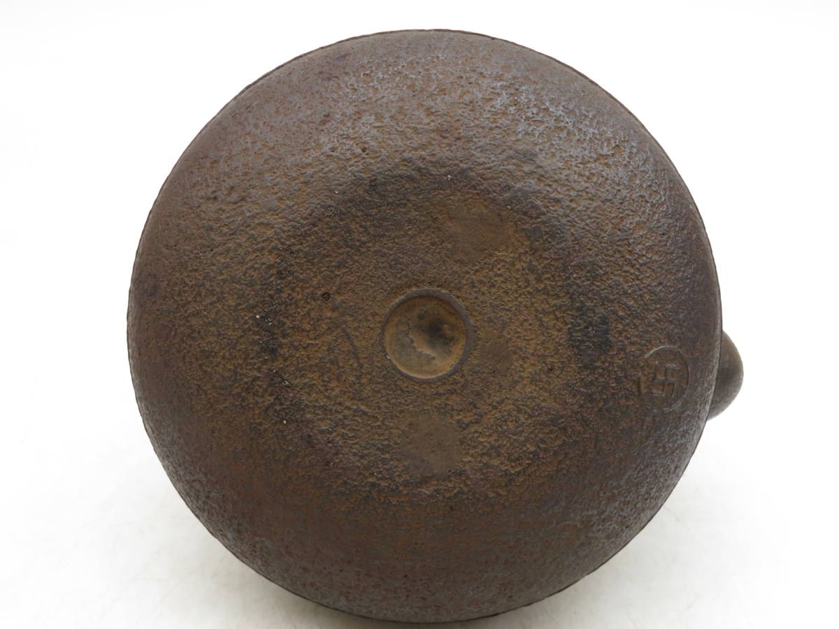 希少 古鉄 高橋萬治 造 在款 透蓋 丸型 香炉 桐共箱付 茶道具 南部