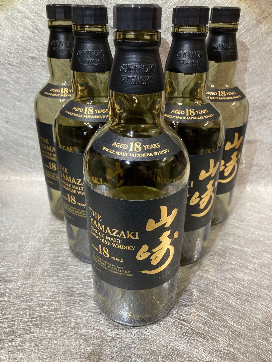 山崎18年 空瓶 未洗浄 4本セット 山崎18年 箱付き 4本 山崎 18年 空瓶