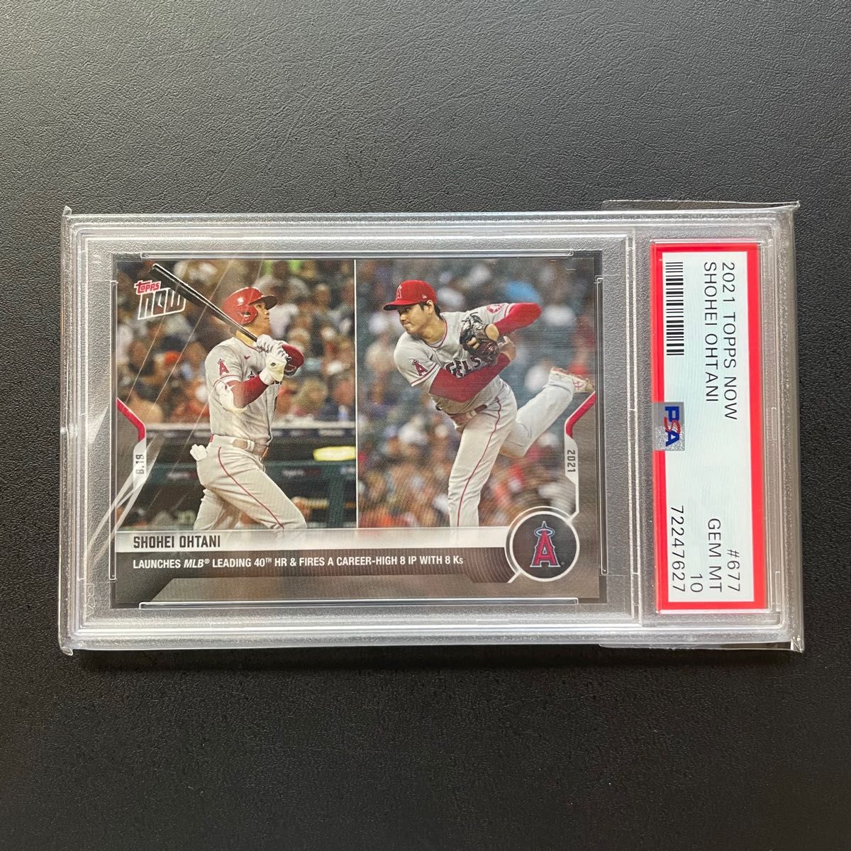 PSA10】大谷翔平 40号ホームラン 8勝目 MLB カード topps｜Yahoo