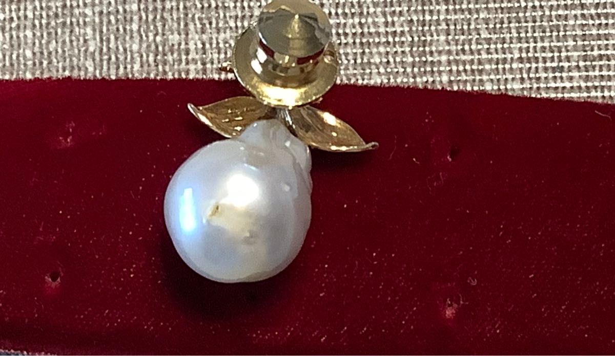 う*ん様 K18 南洋真珠 ブローチ 1983年製