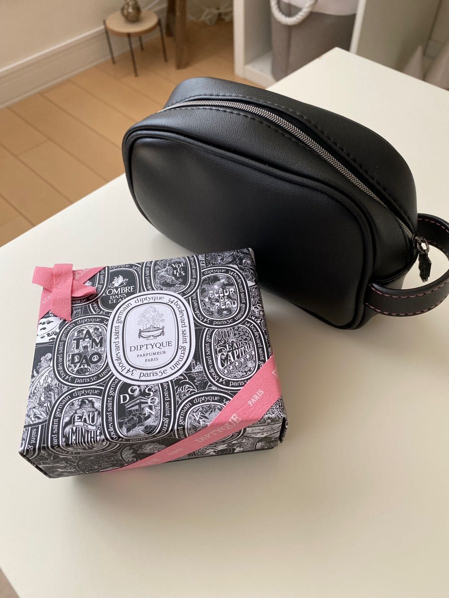 ディプティック diptyque アメニティーBOX ポーチ(中身無し) カタール