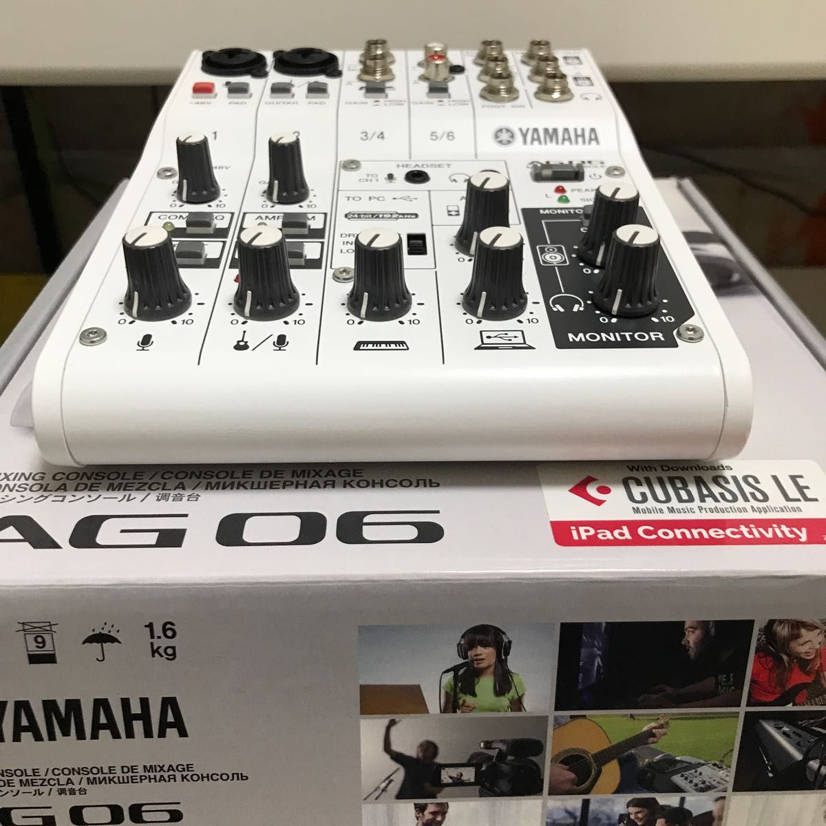 YAMAHA AG06 白 付属品完備 オーディオインターフェイス ミキサー 配信