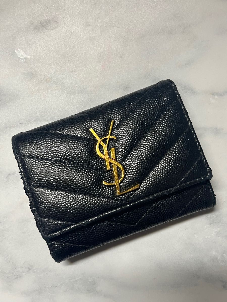 SAINT LAURENT/YSL ブラック レザー キーケース 6連 【公式通販】