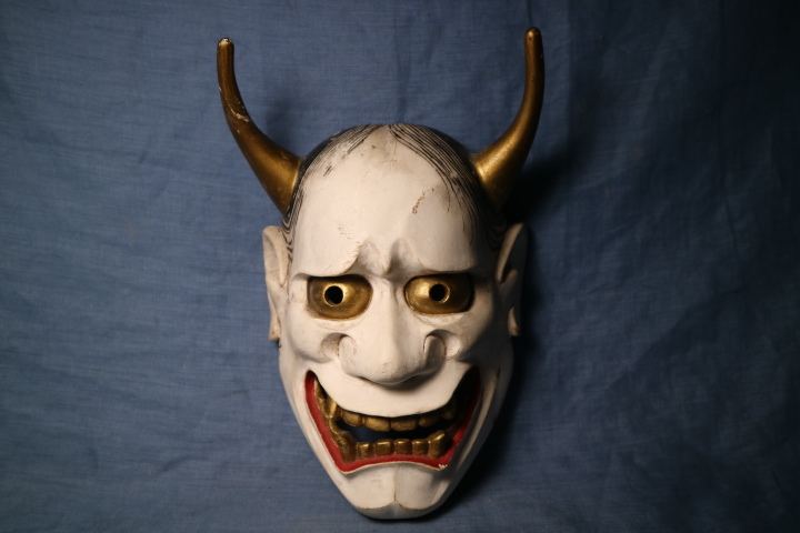 木彫り 般若 鬼 面 お面 能面 神楽面 魔除け面 Amazon.co.jp: 鬼面