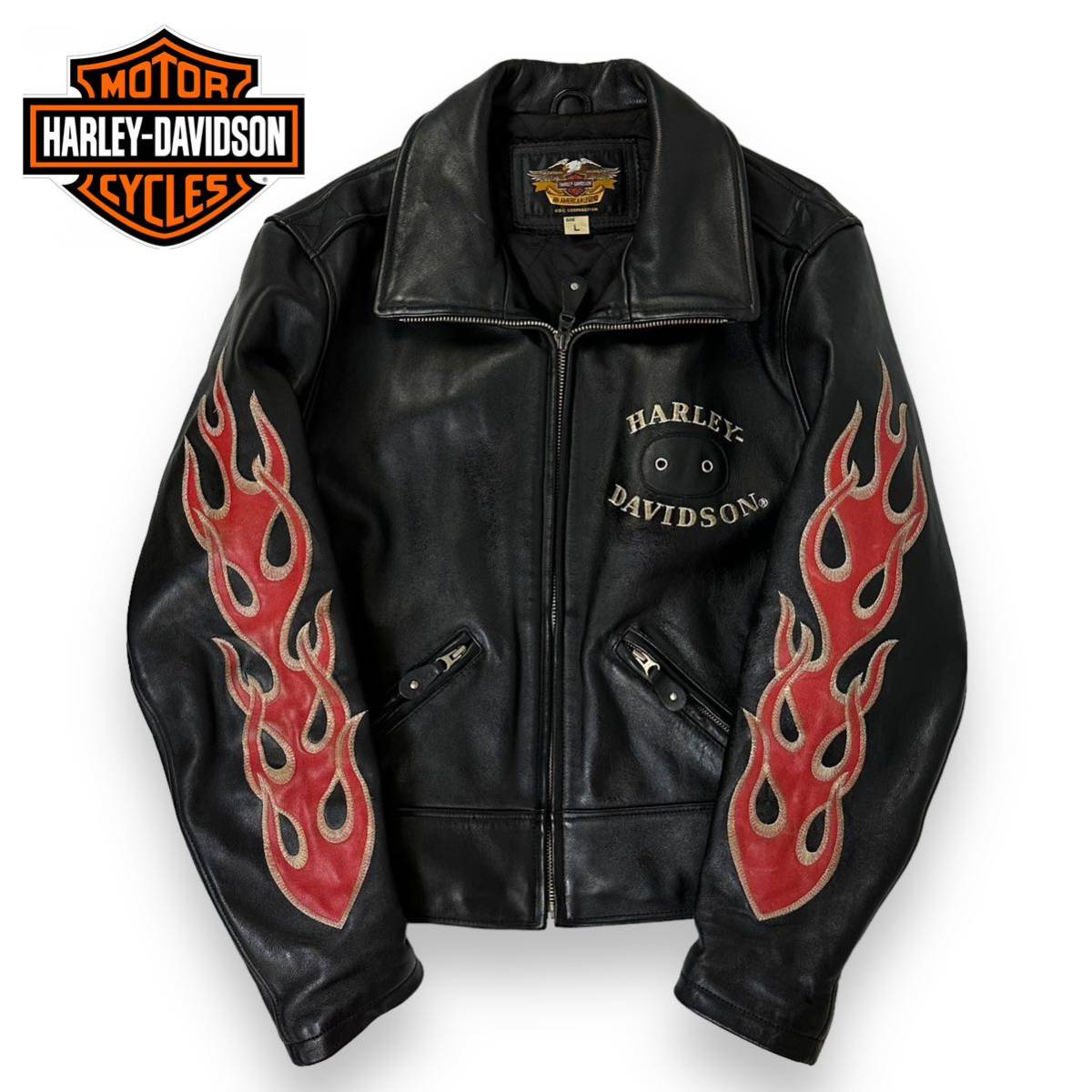 希少品】HARLEY DAVIDSON ハーレーダビッドソン ライダース レザー