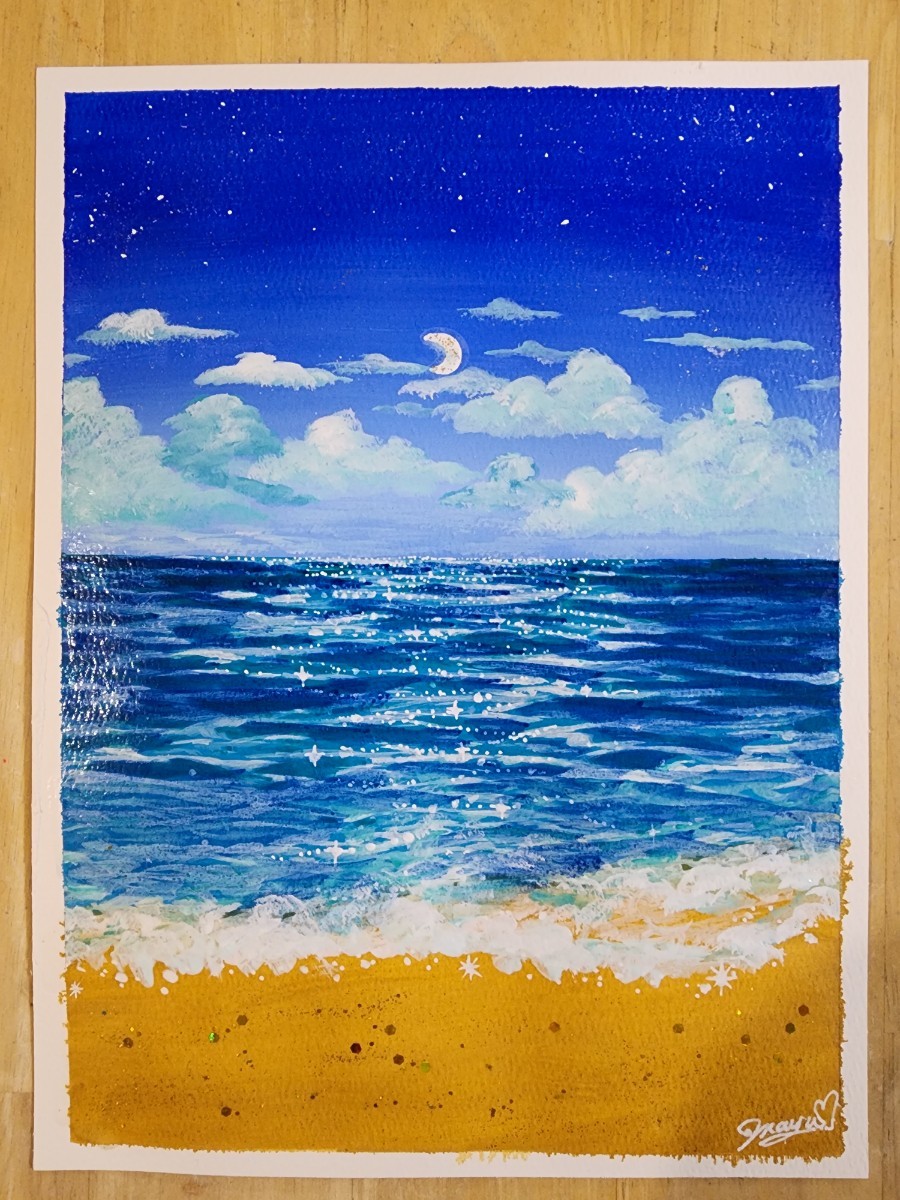 アクリル画 海の絵 風景画｜Yahoo!フリマ（旧PayPayフリマ）