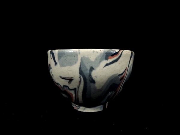 人間国宝 松井康成/練上酒呑/練上ぐい呑/酒器/盃/酒杯/作家物/骨董/古