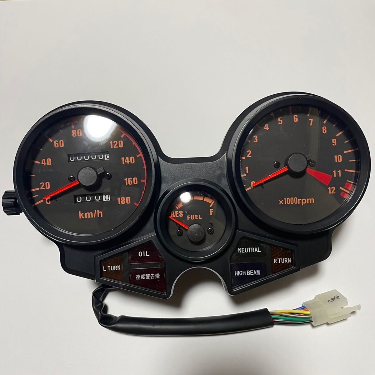 CBX400F CBX550F 1型 メーター リプロ 新品 ハーネス付き 180キロ ASSY