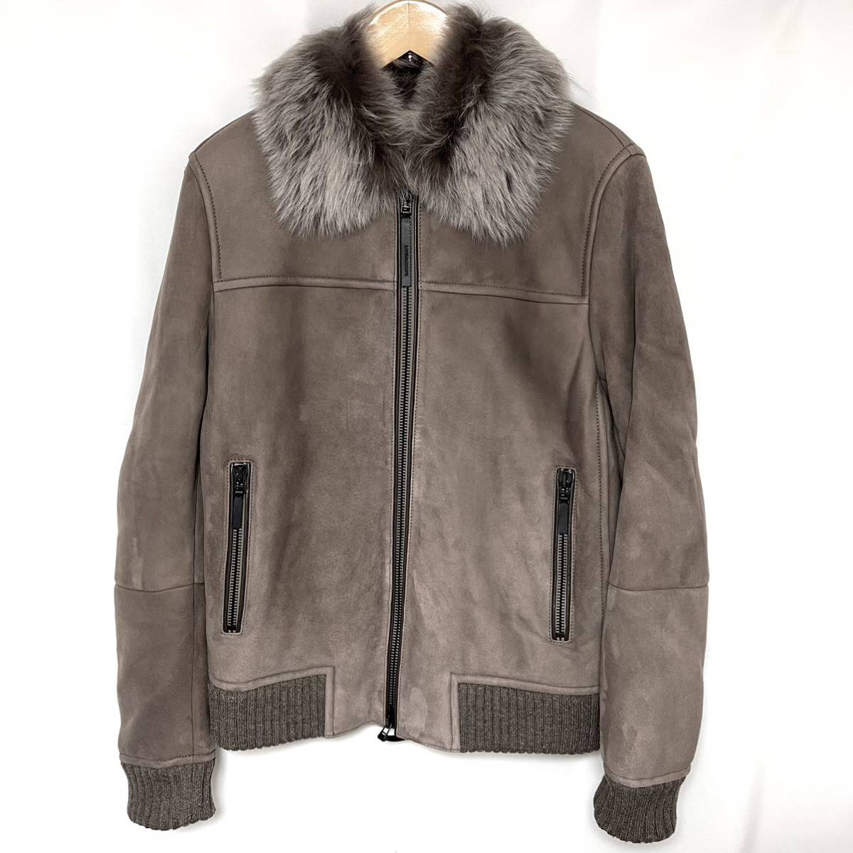 EMPORIO ARMANI ◇ ライダースジャケット レザージャケットブラウン