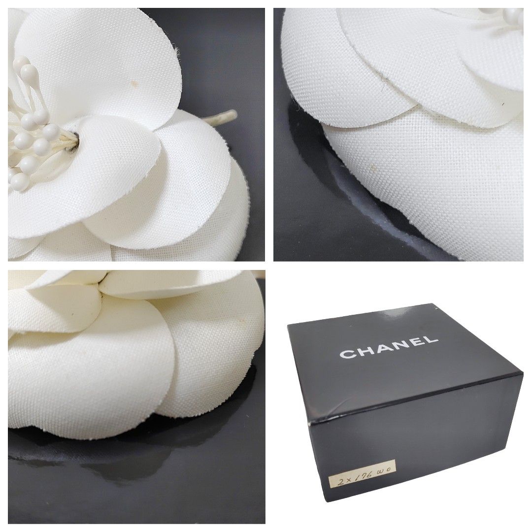 シャネル CHANEL カメリア ブローチ コサージュ ピン ホワイト