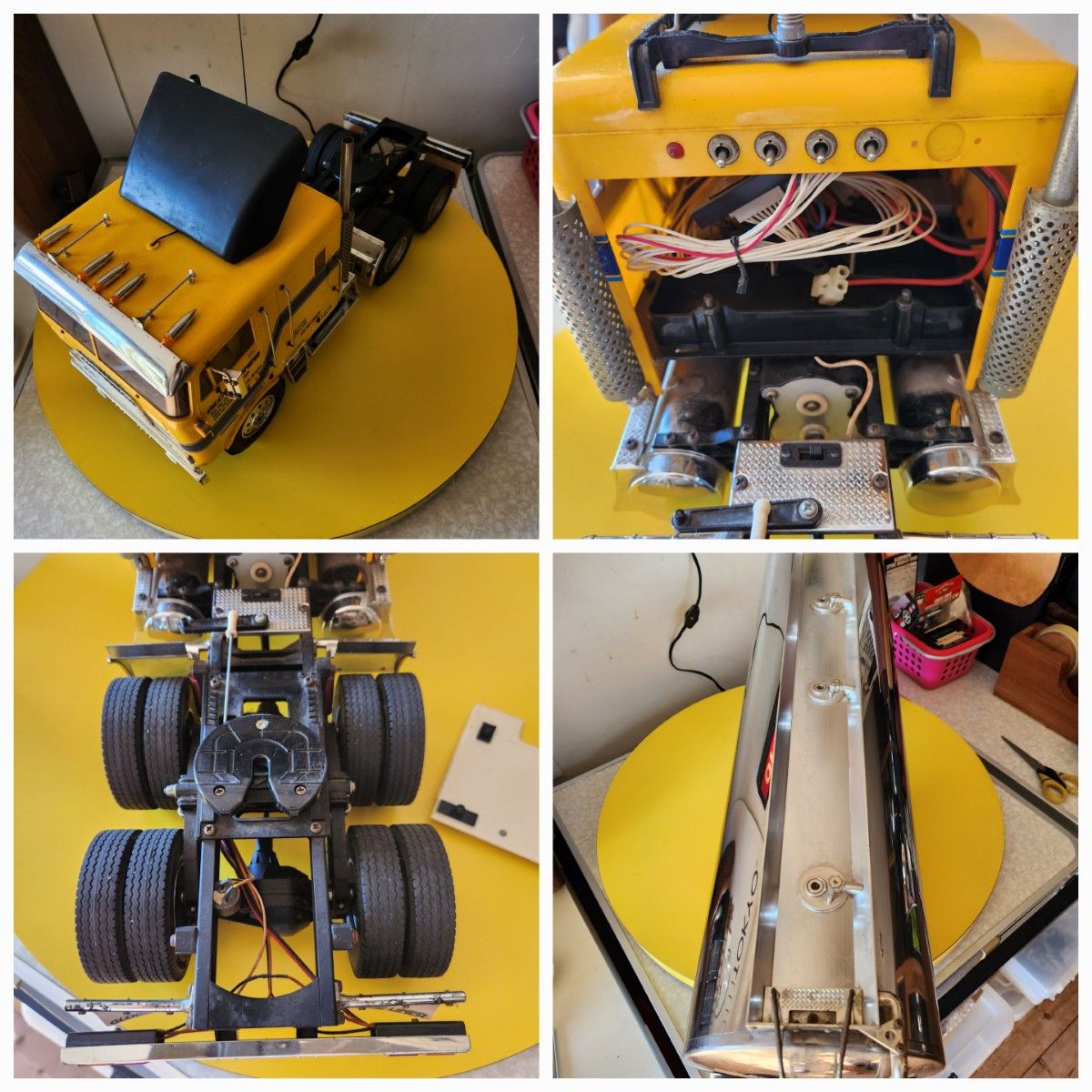 タミヤ1/14ラジコントラック グローブライナー&フューエルタンク