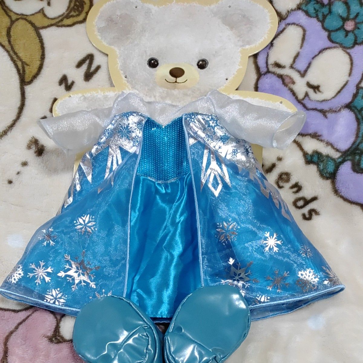 ユニベアシティ ぬいぐるみ専用コスチューム(M) エルサ 戴冠式 アナ雪