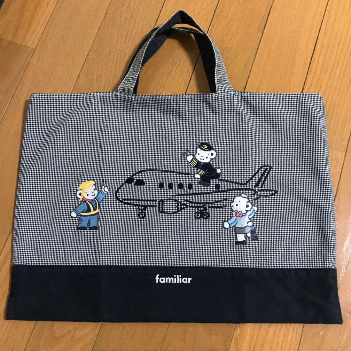 限定品 ファミリア ANA 飛行機 レッスンバッグ トートバッグ 機内限定