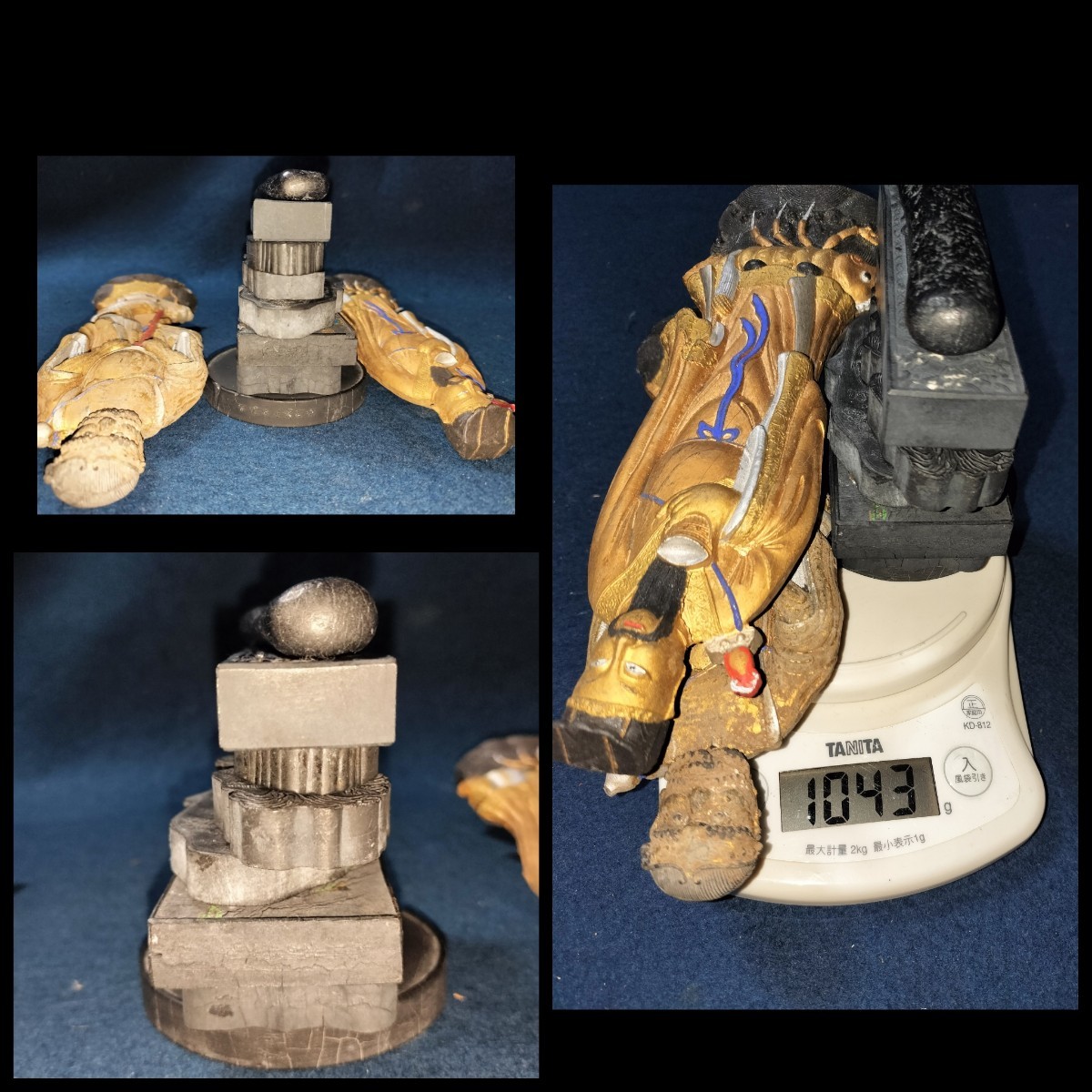 中国墨人形 人形墨 古墨 置物 書 中国墨人形人形墨古墨